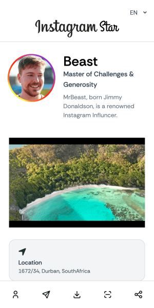 A HelloVcard built on the creator theme